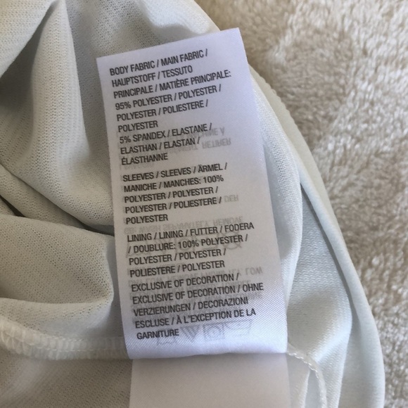 Susan Graver Long Chiffon Lace Sleeve Blouse, M - Picture 7 of 8